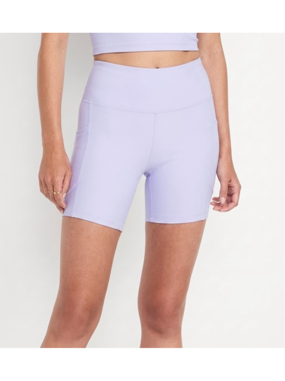 Women's Old Navy Powersoft High-Rise Bike Shorts Purple Size M